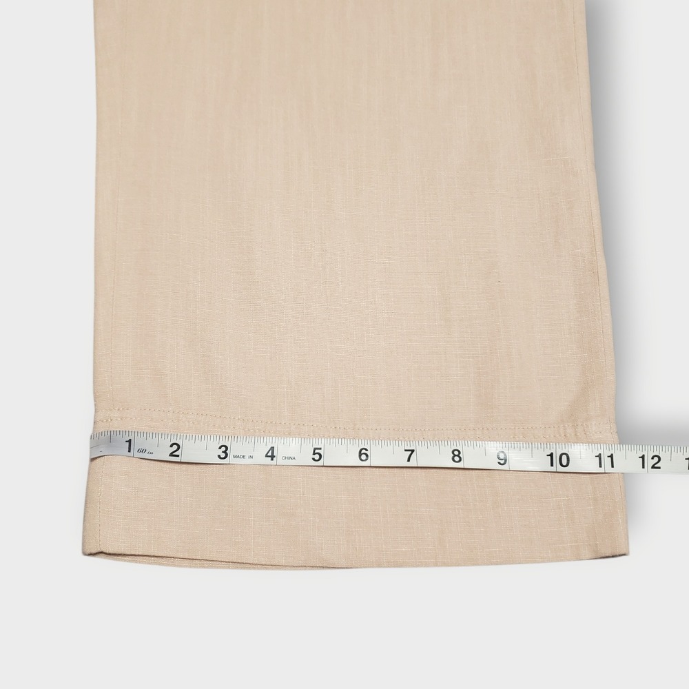 J.Crew Wide Leg Linen Blend Jumpsuit Sz 4 Belted Pleated Short Sleeve Blush Pink - Picture 16 of 16